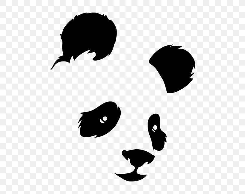 Giant Panda Bear Silhouette Wall Decal Sticker, PNG, 650x650px, Giant Panda, Artwork, Beak, Bear, Black Download Free