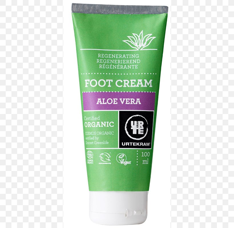 Lotion Urtekram Aloe Vera Gel Organic Foot Cream, PNG, 800x800px, Lotion, Aloe, Aloe Vera, Cream, Ecology Download Free