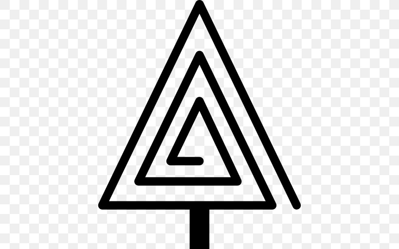 Spiral Triangle Shape Tree Symbol, PNG, 512x512px, Spiral, Area, Black And White, Brand, Centre Download Free