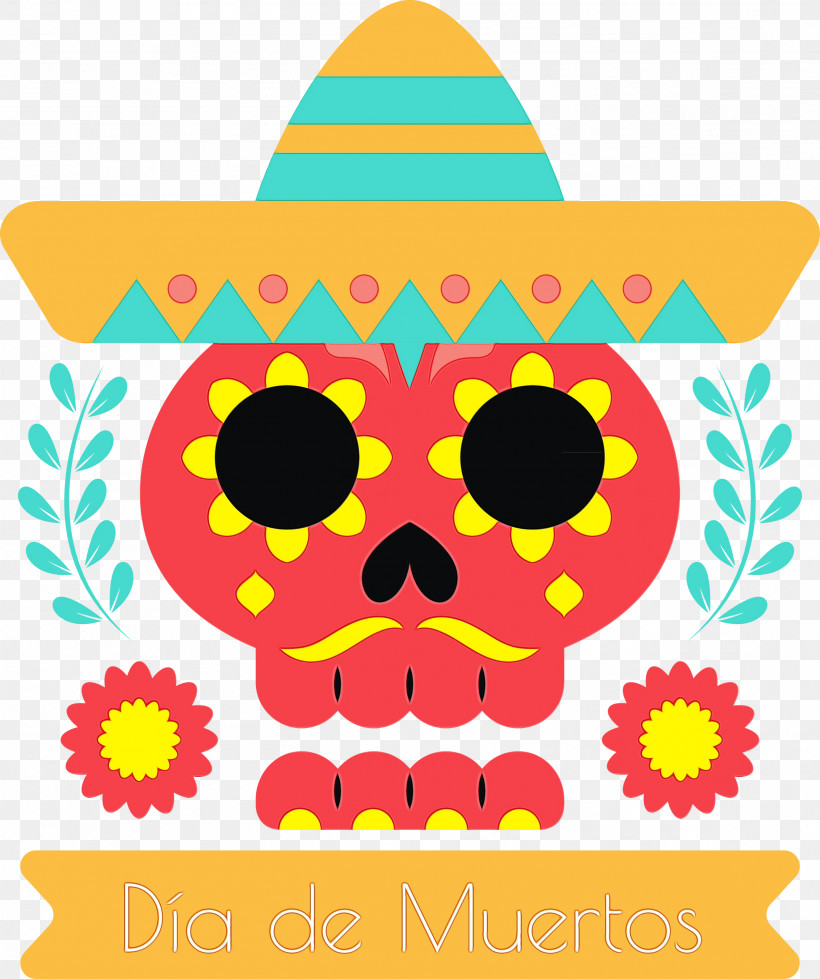 Party Hat, PNG, 2511x3000px, Day Of The Dead, Area, D%c3%ada De Muertos, Flower, Hat Download Free