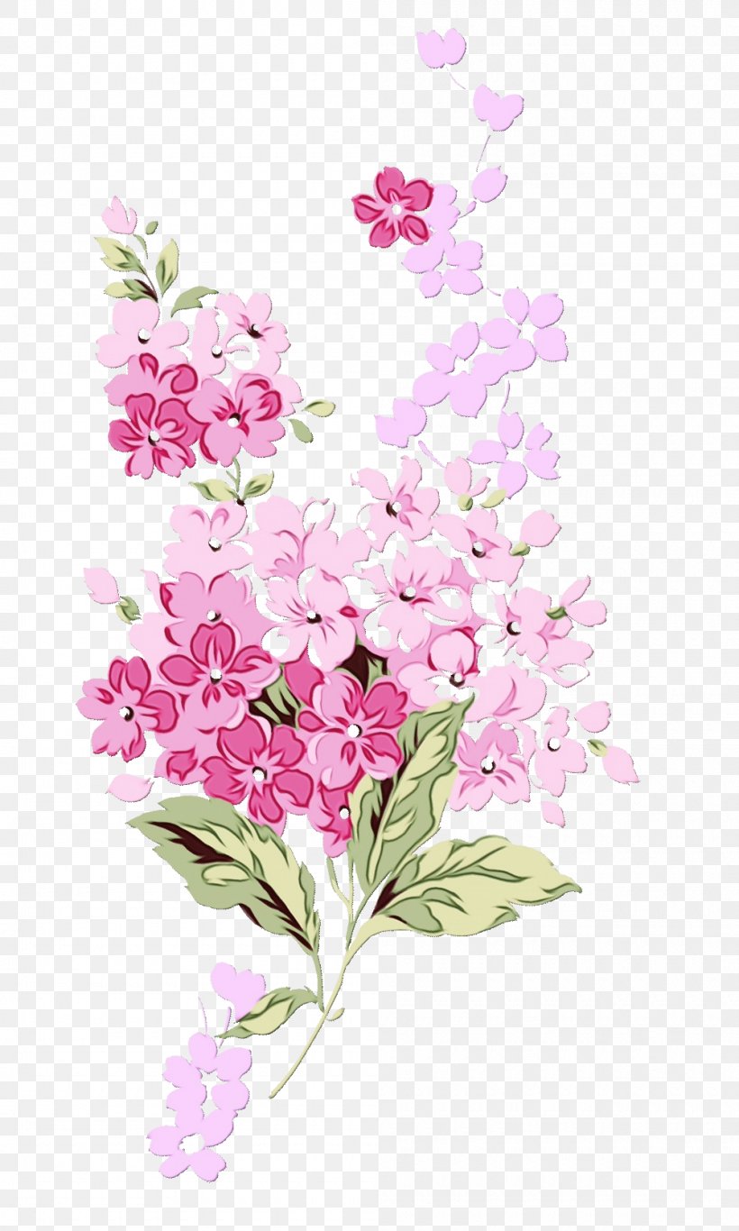 Flower Flowering Plant Lilac Pink Plant, PNG, 1000x1667px, Watercolor, Branch, Cut Flowers, Flower, Flowering Plant Download Free