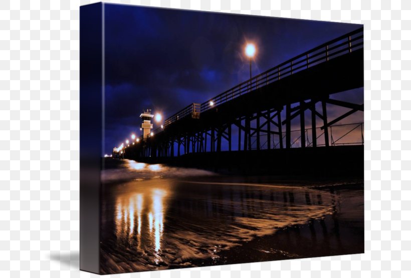 Seal Beach Nightlife Pier, PNG, 650x555px, Seal Beach, Art, Beach, Bridge, Fine Art Download Free