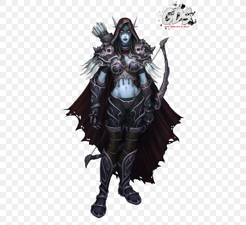 Sylvanas Windrunner World Of Warcraft: Wrath Of The Lich King World Of Warcraft: Legion Warcraft III: Reign Of Chaos Female, PNG, 500x750px, Sylvanas Windrunner, Action Figure, Armour, Blizzard Entertainment, Character Download Free