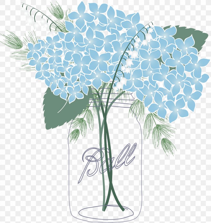 French Hydrangea Mason Jar Oakleaf Hydrangea Flower Clip Art, PNG, 1328x1403px, French Hydrangea, Ball Corporation, Cut Flowers, Flora, Floral Design Download Free
