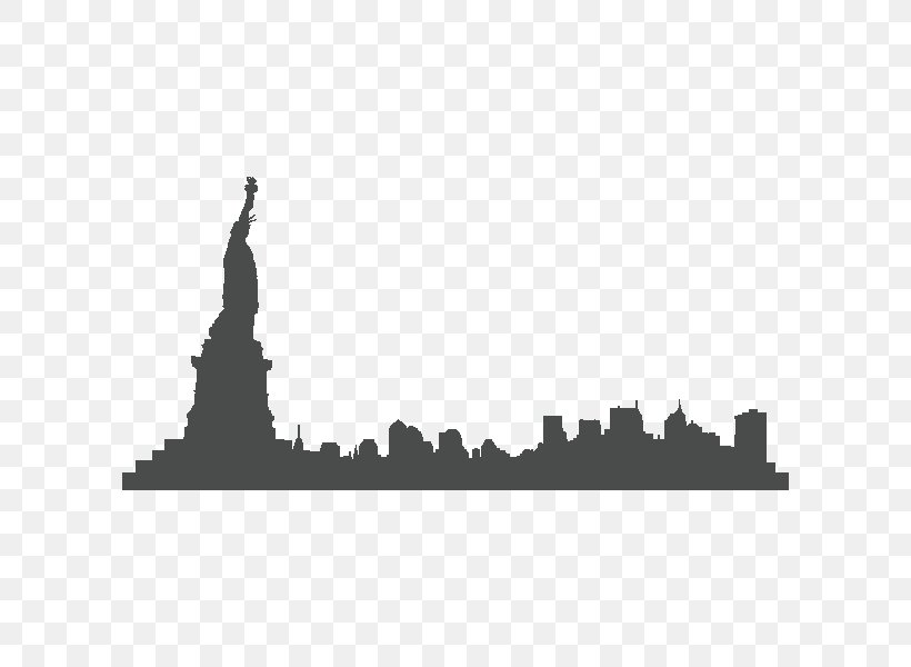 New York City Cities: Skylines New City Wall Decal, PNG, 600x600px, New York City, Black, Black And White, Brand, Cities Skylines Download Free