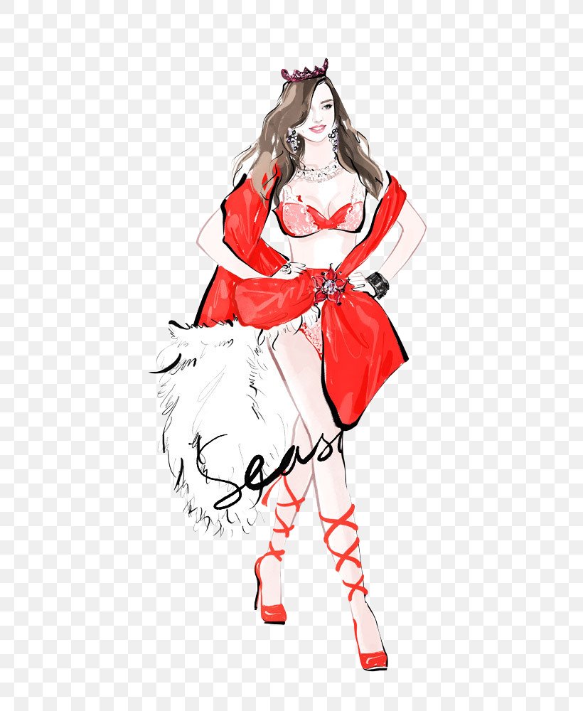 Victorias Secret Fashion Show Model Designer Illustration, PNG, 500x1000px, Watercolor, Cartoon, Flower, Frame, Heart Download Free
