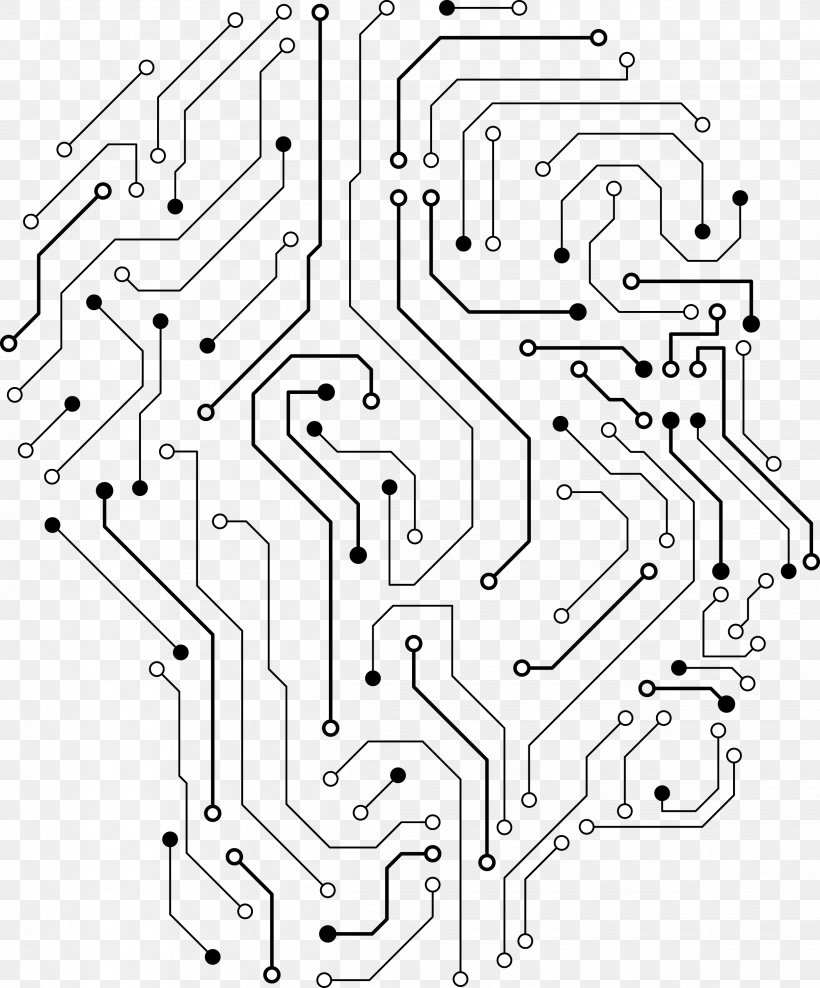 Electronic Circuit Printed Circuit Boards Electrical Network Clip Art Integrated Circuits & Chips, PNG, 2490x3002px, Electronic Circuit, Area, Auto Part, Black And White, Central Processing Unit Download Free