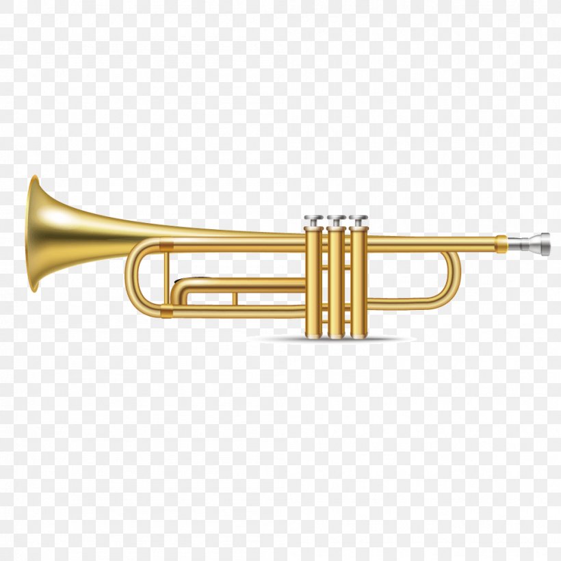 Trumpet Musical Instrument Saxophone Euclidean Vector, PNG, 1001x1001px, Watercolor, Cartoon, Flower, Frame, Heart Download Free