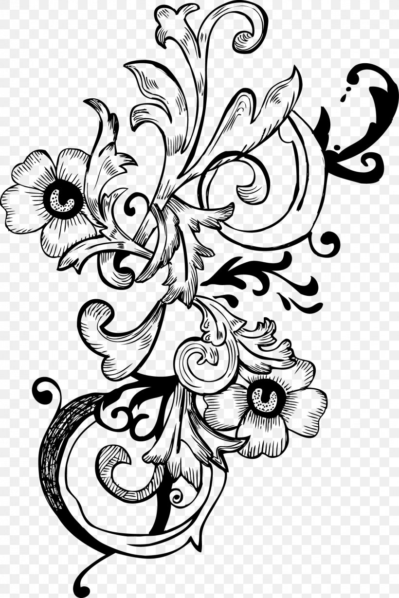 Drawing Floral Design Flower, PNG, 1634x2450px, Drawing, Adobe Freehand, Art, Artwork, Black And White Download Free