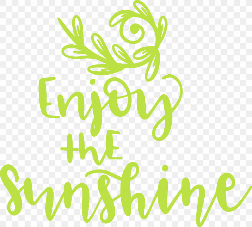 Logo Green Text Leaf Line, PNG, 3000x2704px, Sunshine, Green, Happiness, Leaf, Line Download Free
