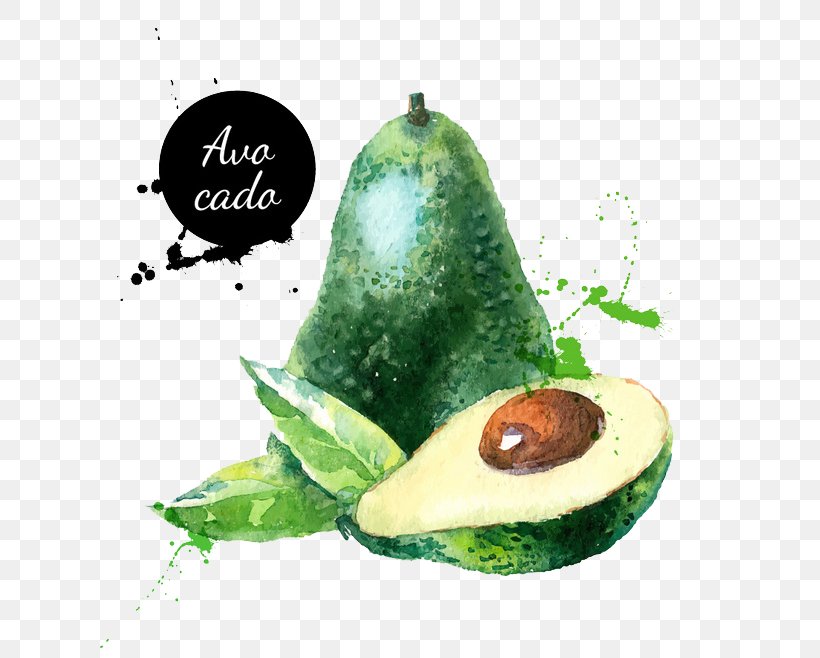 Avocado Watercolor Painting Fruit Illustration, PNG, 658x658px, Smoothie, Avocado, Diet Food, Eating, Farmers Market Download Free