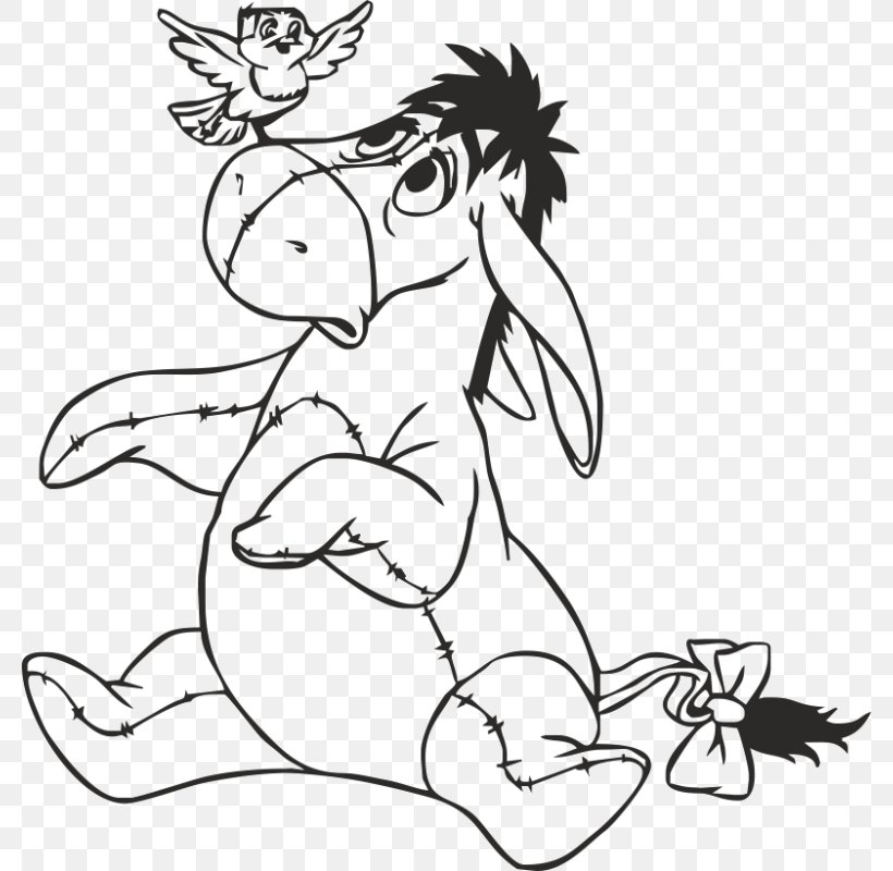 Eeyore Winnie-the-Pooh Colouring Pages Coloring Book Piglet, PNG, 800x800px, Watercolor, Cartoon, Flower, Frame, Heart Download Free