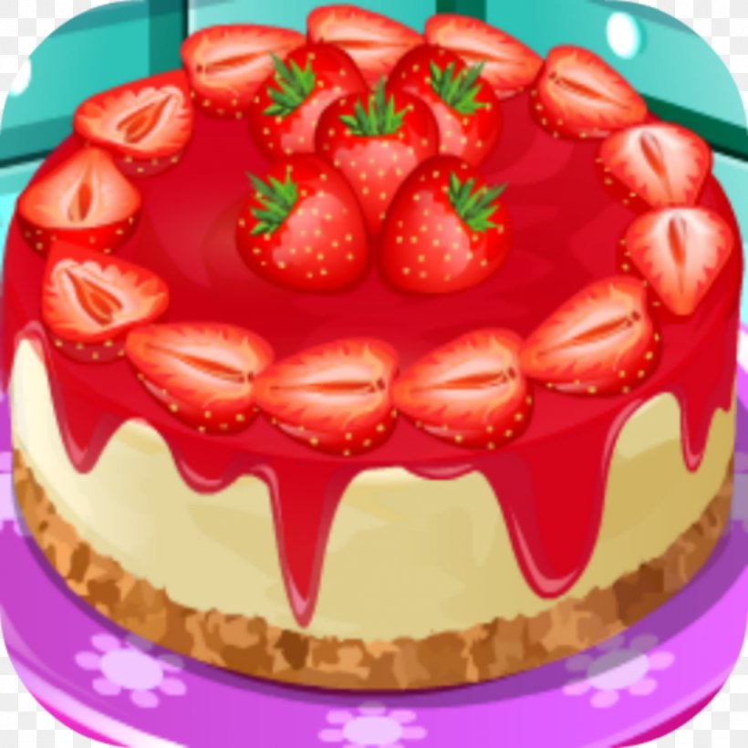 Cheesecake Birthday Cake Strawberry Ice Cream, PNG, 1024x1024px, Cheesecake, Baked Goods, Baking, Bavarian Cream, Berry Download Free