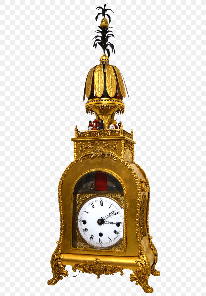 01504 Antique Gold Clock, PNG, 480x1174px, Antique, Brass, Clock, Gold, Home Accessories Download Free