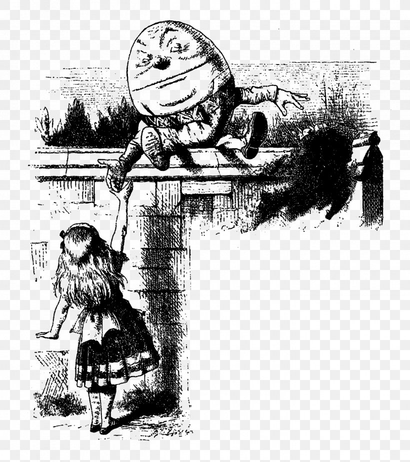 Aliciae Per Speculum Transitus Humpty Dumpty Jabberwocky White King Mad Hatter, PNG, 1419x1600px, Aliciae Per Speculum Transitus, Art, Artwork, Black And White, Cartoon Download Free