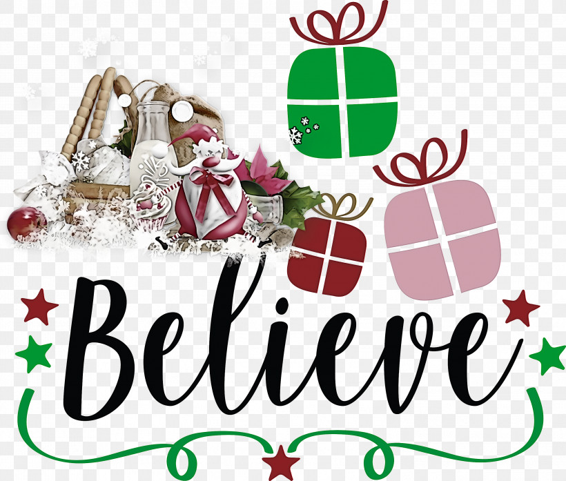 Believe Santa Christmas, PNG, 2999x2551px, Believe, Birthday, Christmas, Christmas Day, Christmas Gift Download Free