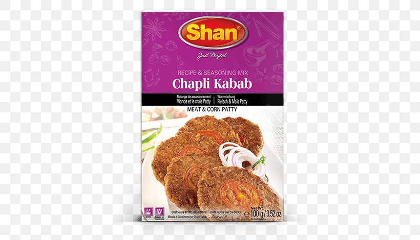 Chapli Kebab Pakistani Cuisine Spice Mix Shan Food Industries, PNG, 570x470px, Chapli Kebab, Curry Powder, Dish, Garam Masala, Grocery Store Download Free