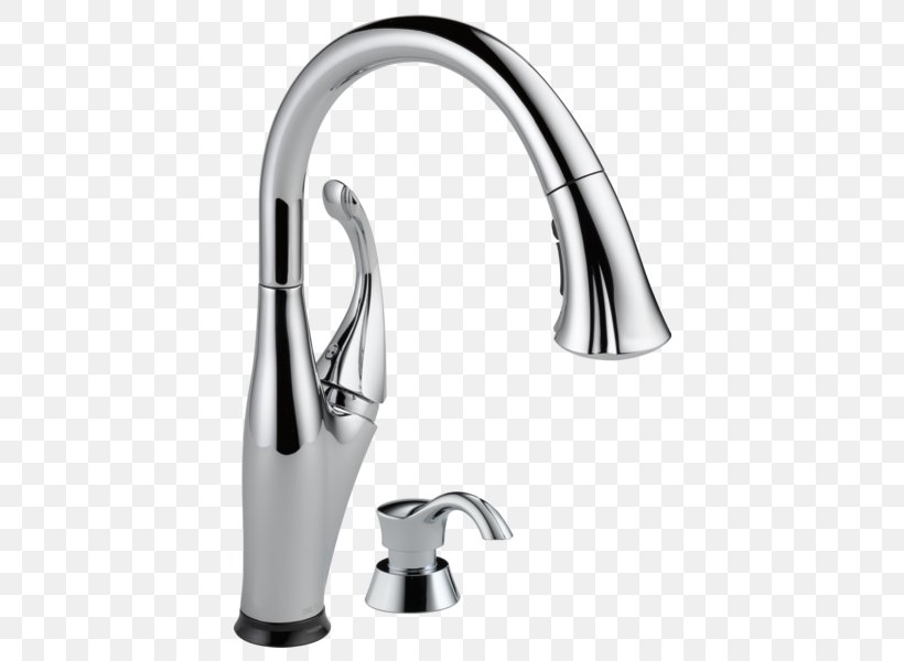 Faucet Handles & Controls Delta 9192 Addison Single Handle Pull-Down Kitchen Faucet Sink, PNG, 600x600px, Faucet Handles Controls, Bathtub Accessory, Handle, Hardware, Kettle Download Free