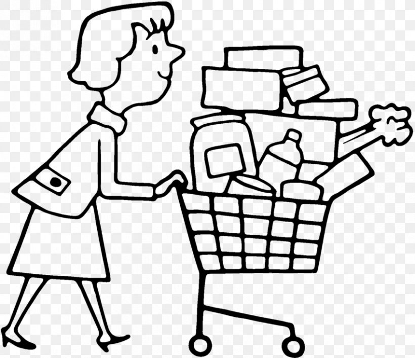 Shopping Cart Drawing Line Art, PNG, 850x732px, Shopping Cart, Area, Black And White, Cart, Drawing Download Free