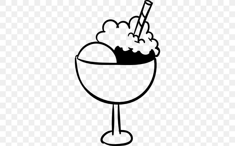 Food Ice Cream Clip Art, PNG, 512x512px, Food, Alcoholic Drink, Artwork, Black And White, Champagne Download Free