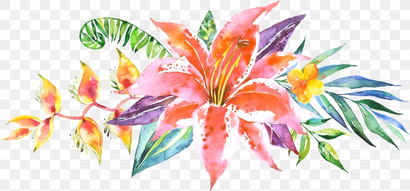 Floral Design Watercolor Painting Watercolour Flowers Wedding Invitation, PNG, 3661x1713px, Floral Design, Art, Cut Flowers, Drawing, Flora Download Free
