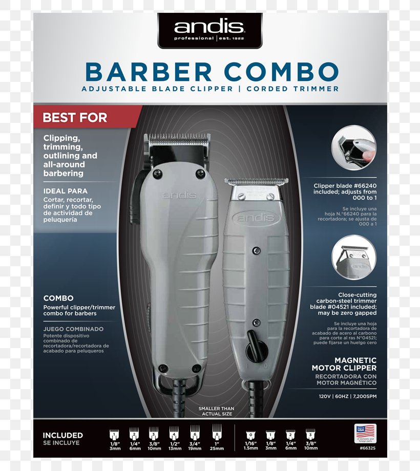 Hair Clipper Andis Barber Combo 66325 Andis Barber Combo 66325, PNG, 780x920px, Hair Clipper, Andis, Andis Barber Combo 66325, Andis Trimmer Toutliner, Andis Ultraedge Bgrc 63700 Download Free