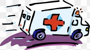 Speeding Ambulance - Ambulance First Aid Cartoon Health Care PNG