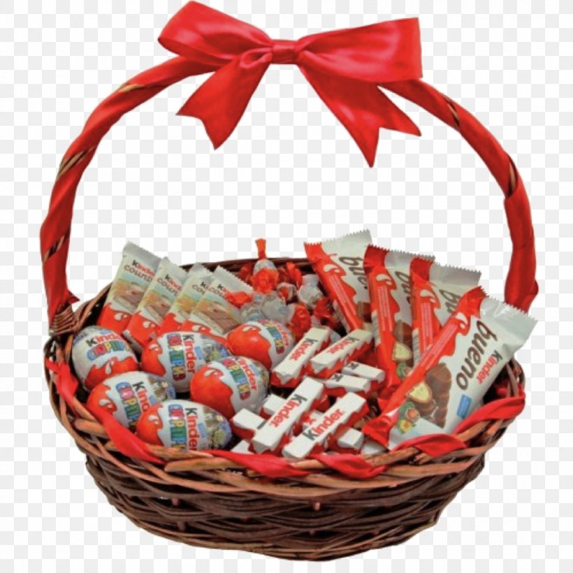 Kinder Surprise Raffaello Food Gift Baskets Candy, PNG, 1042x1042px, Kinder Surprise, Arena Flowers, Basket, Candy, Chocolate Download Free