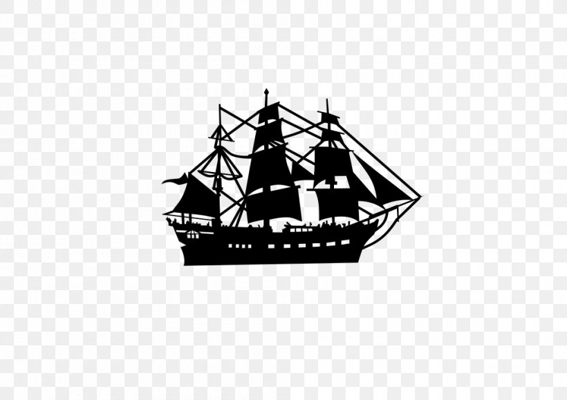 Sailing Ship Piracy Clip Art, PNG, 1000x707px, Ship, Black, Black And White, Boat, Brand Download Free