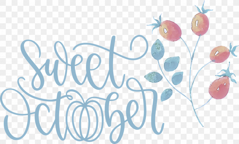 Sweet October October Fall, PNG, 3000x1813px, October, Autumn, Calligraphy, Drawing, Fall Download Free