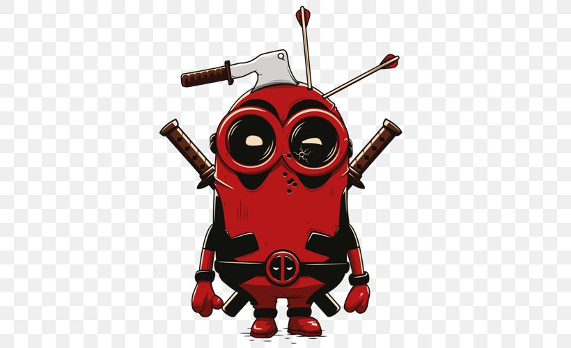 Deadpool T-shirt Minions Cable Film, PNG, 500x500px, Deadpool, Cable, Comics, Despicable Me, Fictional Character Download Free