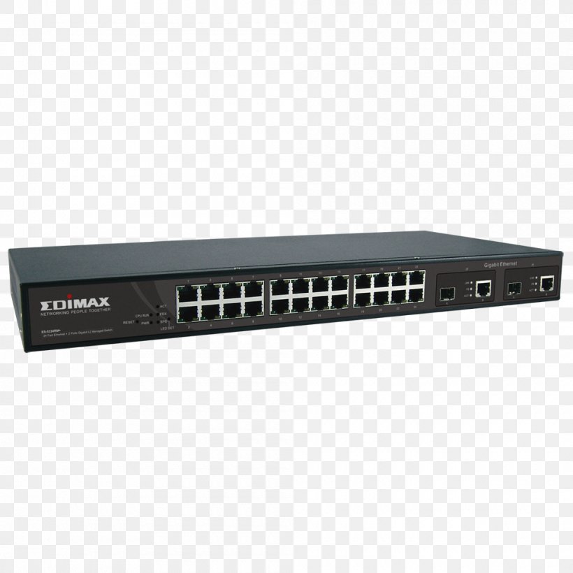 Network Switch Fast Ethernet IEEE 802.3ad Port, PNG, 1000x1000px, Network Switch, Computer Network, Computer Port, Edimax, Electronic Component Download Free