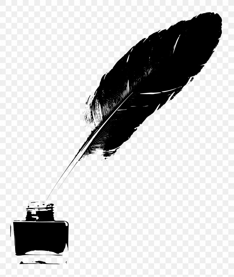 Quill Writing Feather Art, PNG, 2104x2484px, Quill, Art, Bird, Black, Black And White Download Free