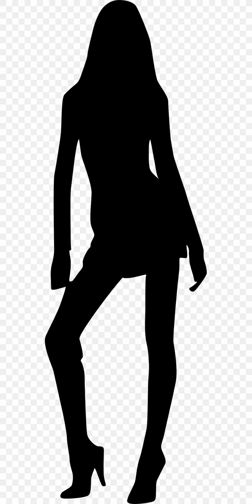 Silhouette Woman Clip Art, PNG, 960x1920px, Silhouette, Arm, Black, Black And White, Drawing Download Free
