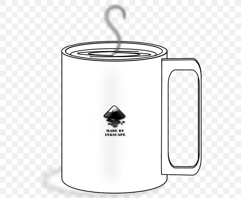 Inkscape Clip Art, PNG, 555x673px, Inkscape, Black And White, Coffee Cup, Cup, Drinkware Download Free