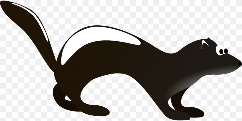Skunk Clip Art, PNG, 1280x640px, Skunk, Black, Black And White, Carnivoran, Cat Download Free