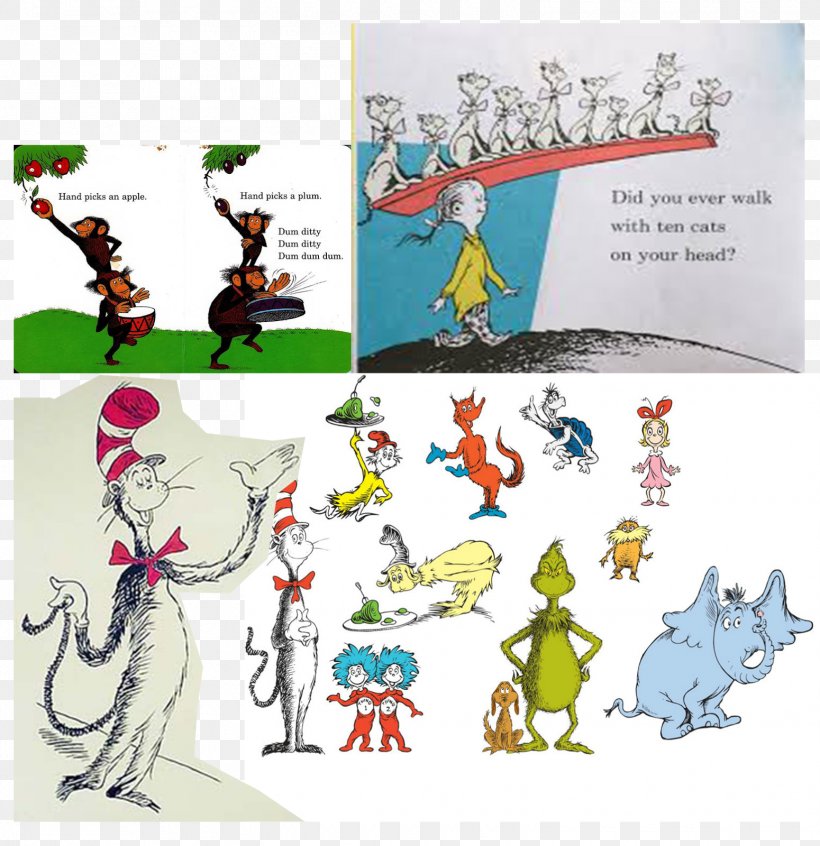 The Cat In The Hat Green Eggs And Ham Horton Grinch Hop On Pop, PNG, 1550x1600px, Cat In The Hat, Animal Figure, Area, Art, Artwork Download Free