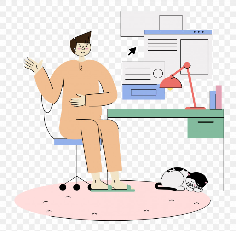 Work At Home Working, PNG, 2500x2450px, Work At Home, Cartoon, Furniture, Hm, Joint Download Free