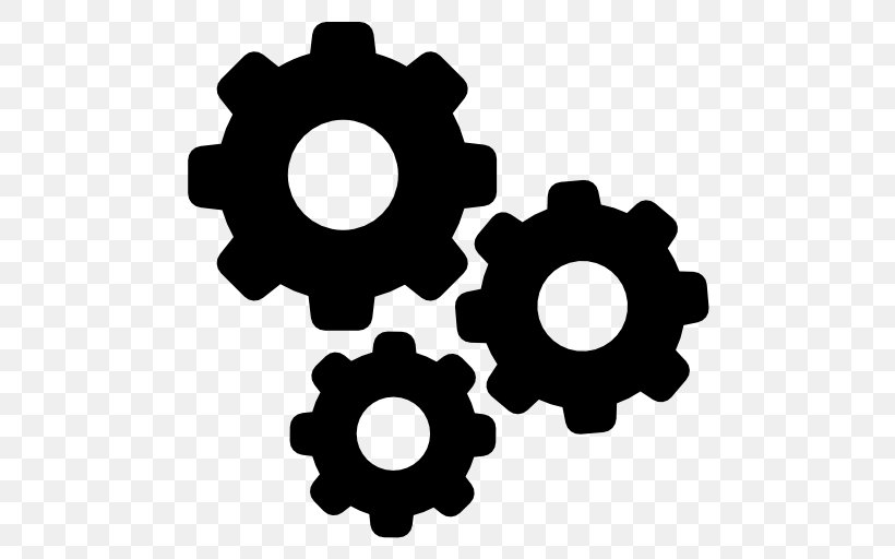 Gear, PNG, 512x512px, Computer Software, Black And White, Business, Gear, Hardware Download Free