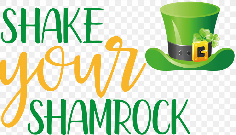 Saint Patrick Patricks Day Shake Your Shamrock, PNG, 3355x1921px, Saint Patrick, Grasses, Green, Logo, M Download Free