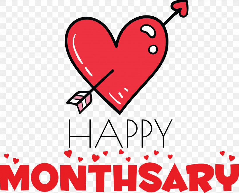 Happy Monthsary, PNG, 2999x2422px, Happy Monthsary, Cartoon, Geometry, Heart, Line Download Free