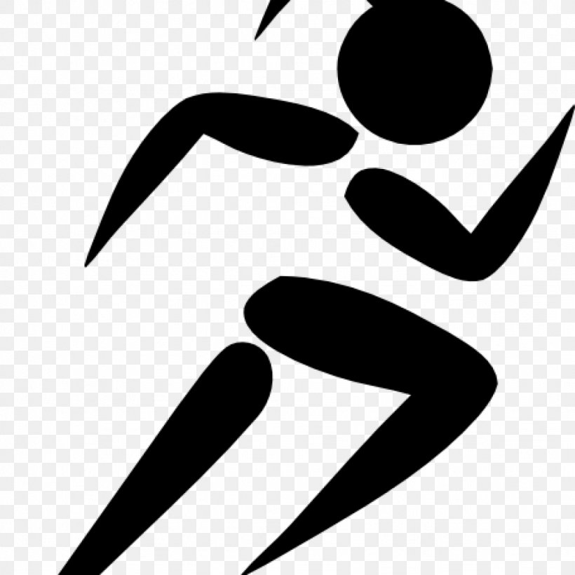 The Female Runner Running Clip Art, PNG, 1024x1024px, Female Runner, Allweather Running Track, Artwork, Black And White, Cross Country Running Download Free