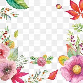 Watercolor Flowers Vector Material - Flower Clip Art PNG