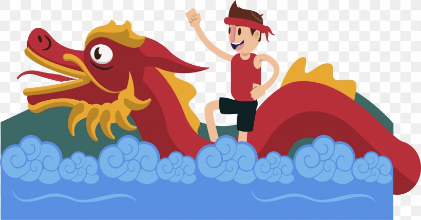 Hong Kong Zongzi Dragon Boat Festival Chinese Dragon, PNG, 3031x1585px, Hong Kong, Art, Boat, Cartoon, Chinese Dragon Download Free