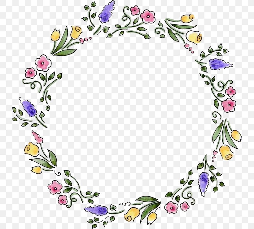 Wreath Floral Design Watercolour Flowers Clip Art, PNG, 744x740px, Wreath, Area, Art, Artwork, Body Jewelry Download Free