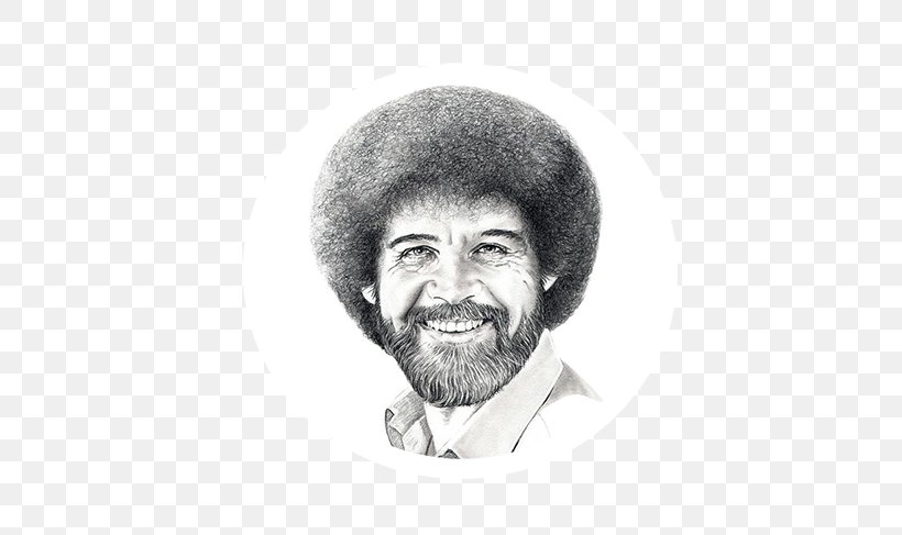 Bob Ross Drawing Painting Artist Sketch, PNG, 539x487px, Bob Ross, Art, Artist, Beard, Black And White Download Free