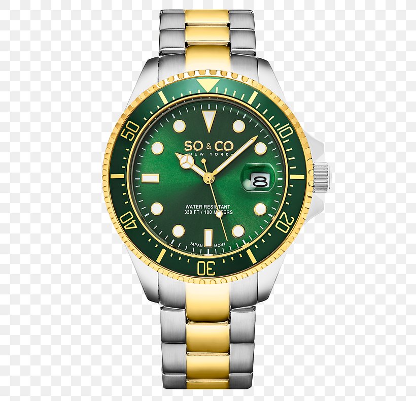 Diving Watch Automatic Watch Omega Seamaster Underwater Diving, PNG, 614x790px, Diving Watch, Automatic Watch, Brand, Gold, Green Download Free