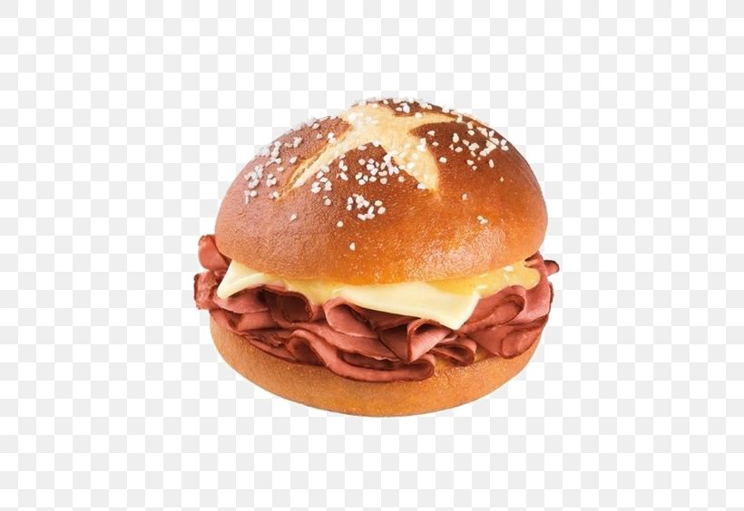 Hamburger Pretzel Ham And Cheese Sandwich Cheeseburger Submarine Sandwich, PNG, 564x564px, Hamburger, American Food, Bacon, Beef On Weck, Breakfast Sandwich Download Free