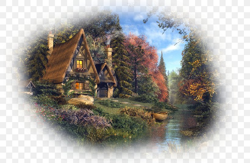 Cottage Jigsaw Puzzles Painting Artist, PNG, 800x534px, Cottage, Art, Artist, Christmas Cottage, Digital Art Download Free