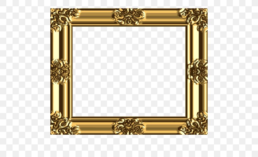 Picture Frame Gold, PNG, 500x500px, Picture Frame, Antique, Area, Gold, Recreation Download Free